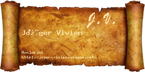 Jáger Vivien névjegykártya